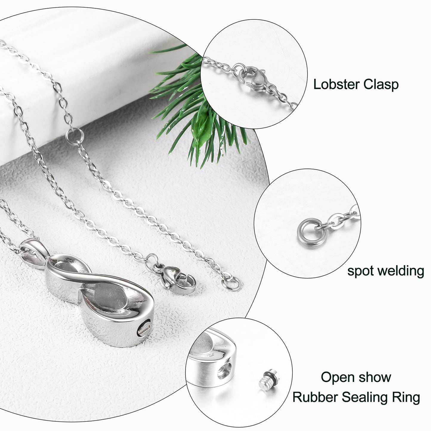 Infinite Symbol Ash Memorial Jewelry