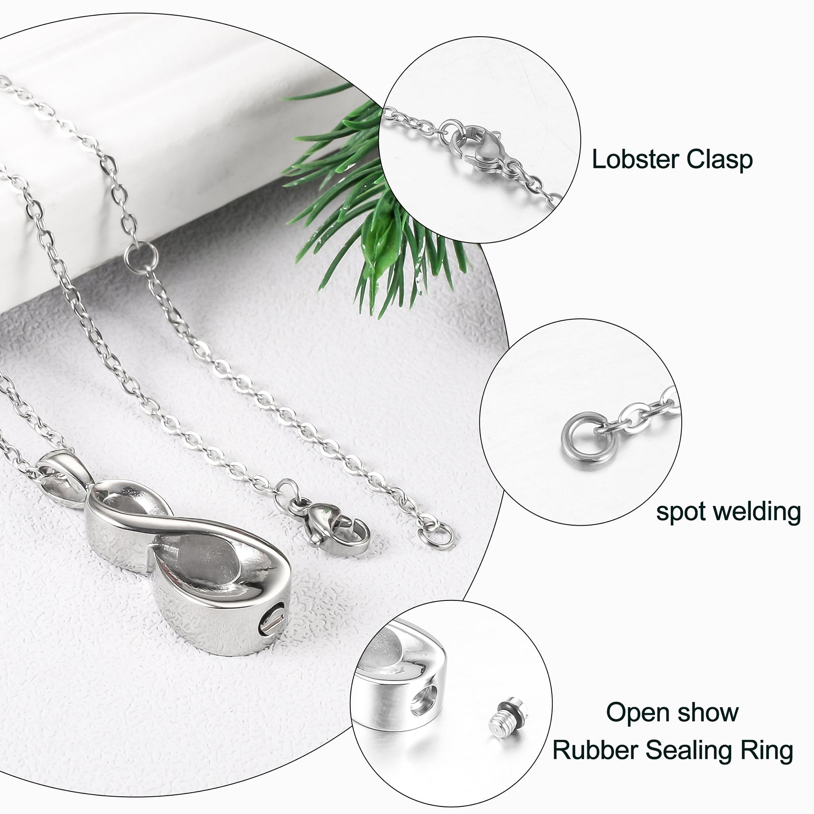 Infinite Symbol Ash Memorial Jewelry