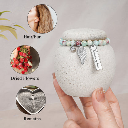 Ceramic 2.76 Inches Urn for Human Ashes Keepsake