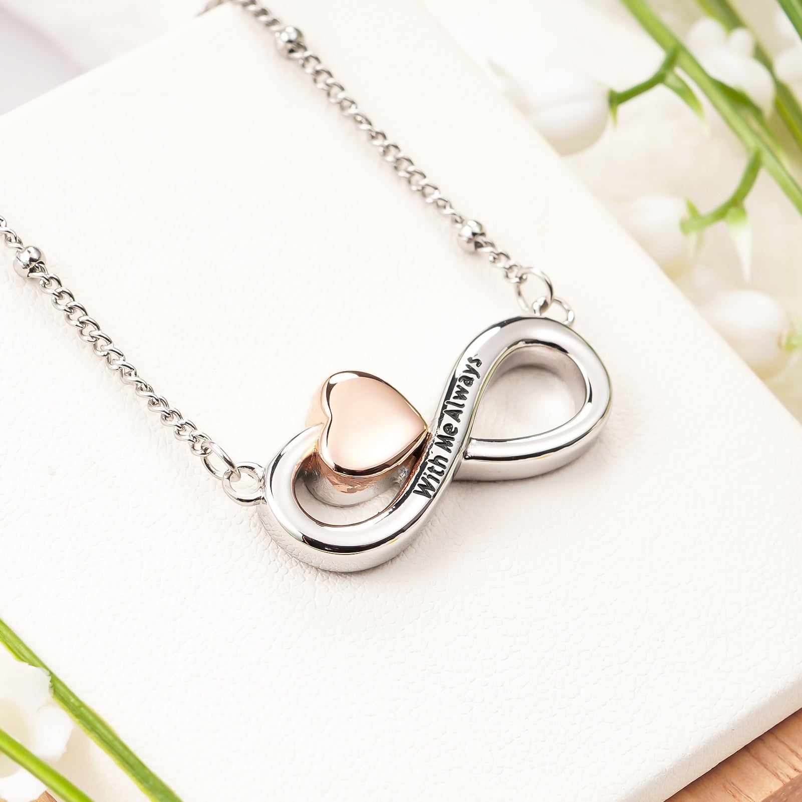 Infinity urn necklace, Ash urn necklace