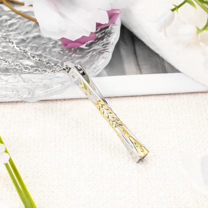 Memorial necklace for human ashes