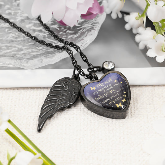 Personalized Heart Urn Necklace with 12 Birthstones, Cremation Jewelry, Customized Memorial Necklace