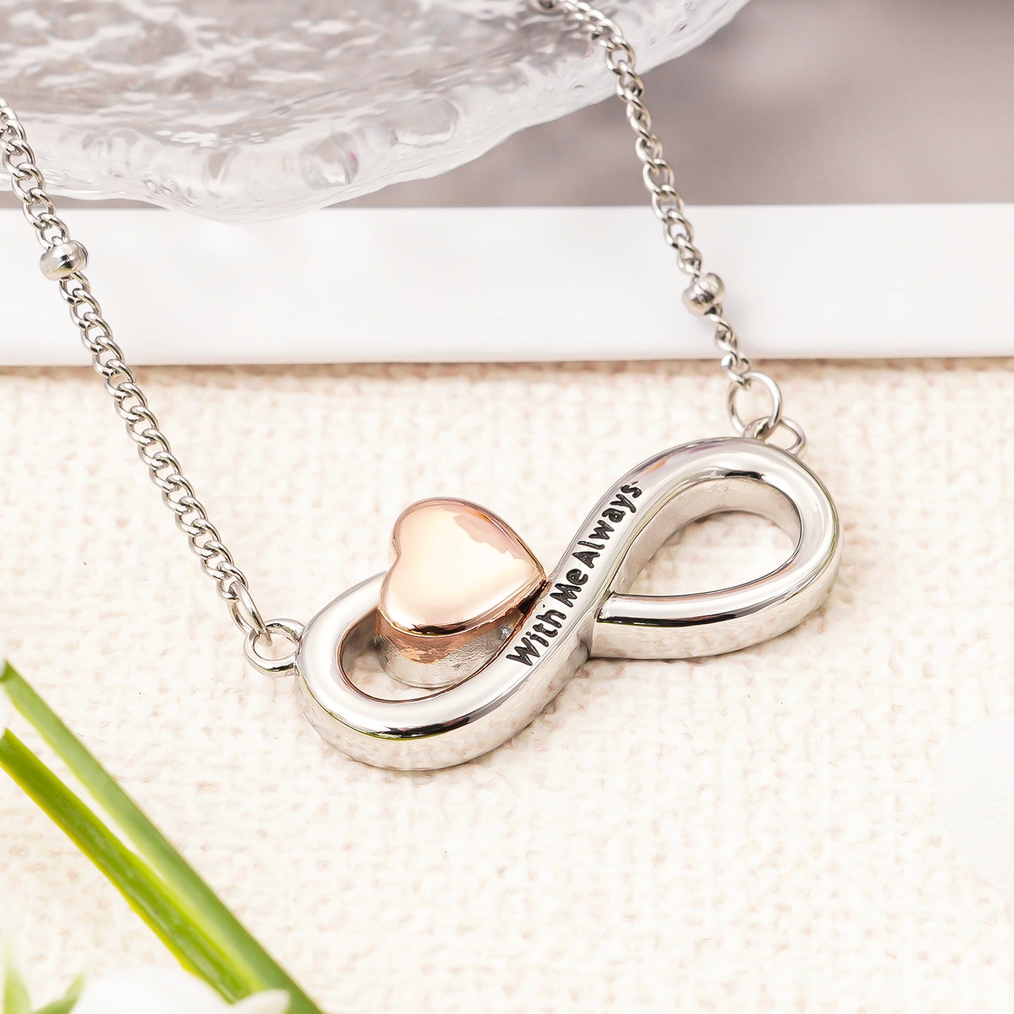 Infinity urn necklace, Ash urn necklace