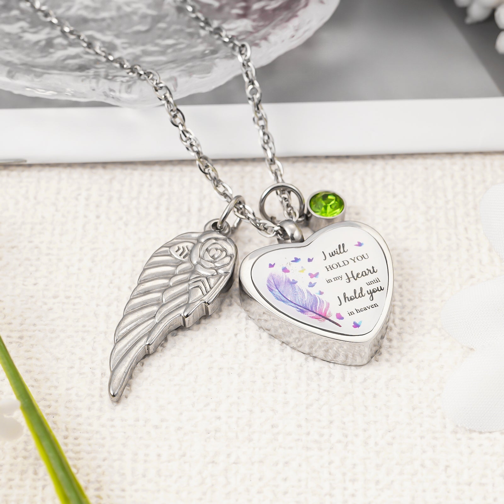 Personalized CREMATION URN HEART Necklace for Ashes