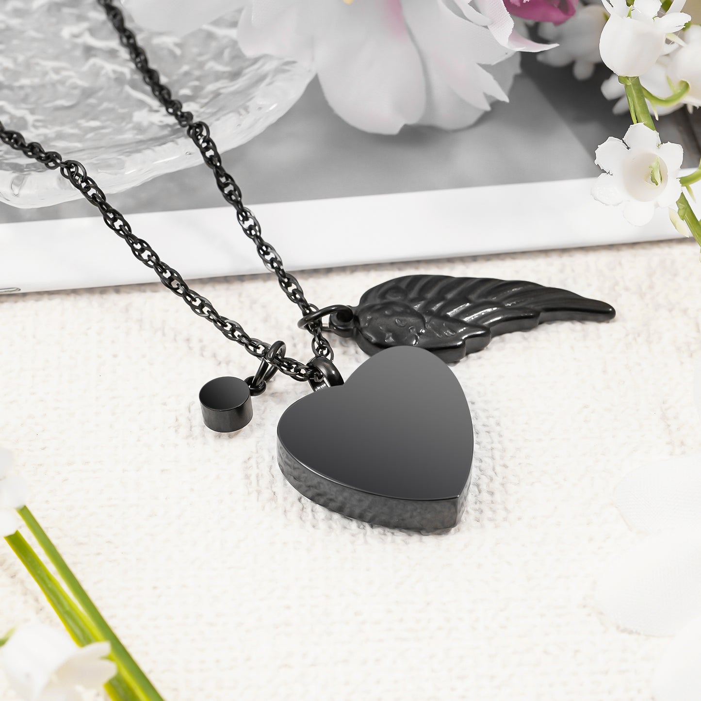 Personalized Heart Urn Necklace with 12 Birthstones, Cremation Jewelry, Customized Memorial Necklace