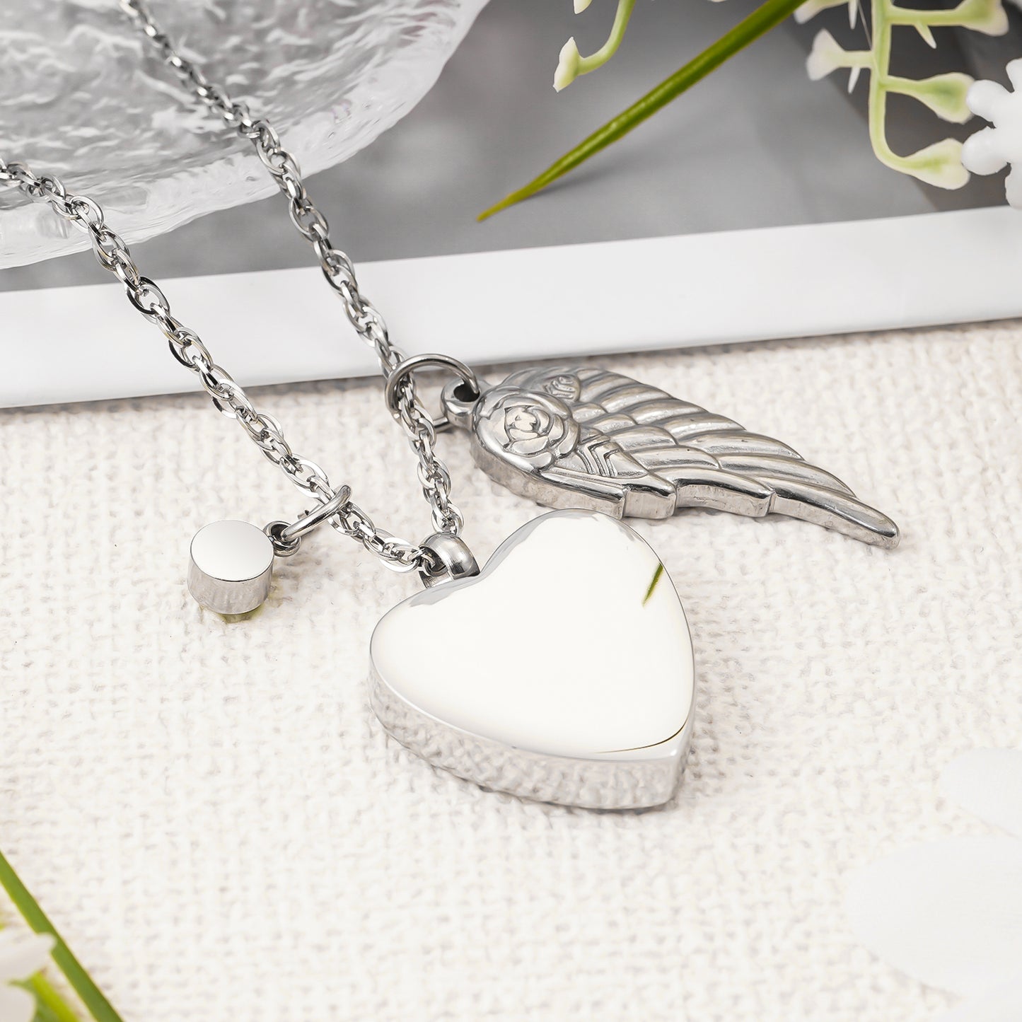 Personalized CREMATION URN HEART Necklace for Ashes