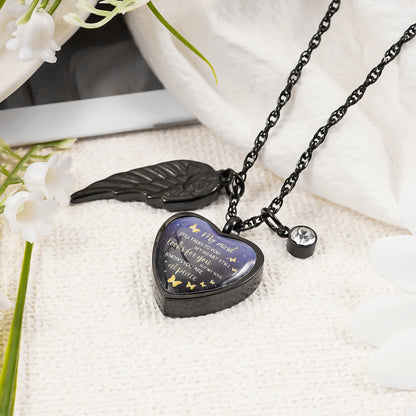 Personalized Heart Urn Necklace with 12 Birthstones, Cremation Jewelry, Customized Memorial Necklace