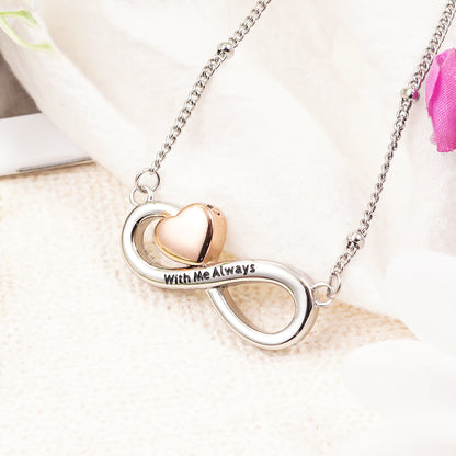 Infinity urn necklace, Ash urn necklace