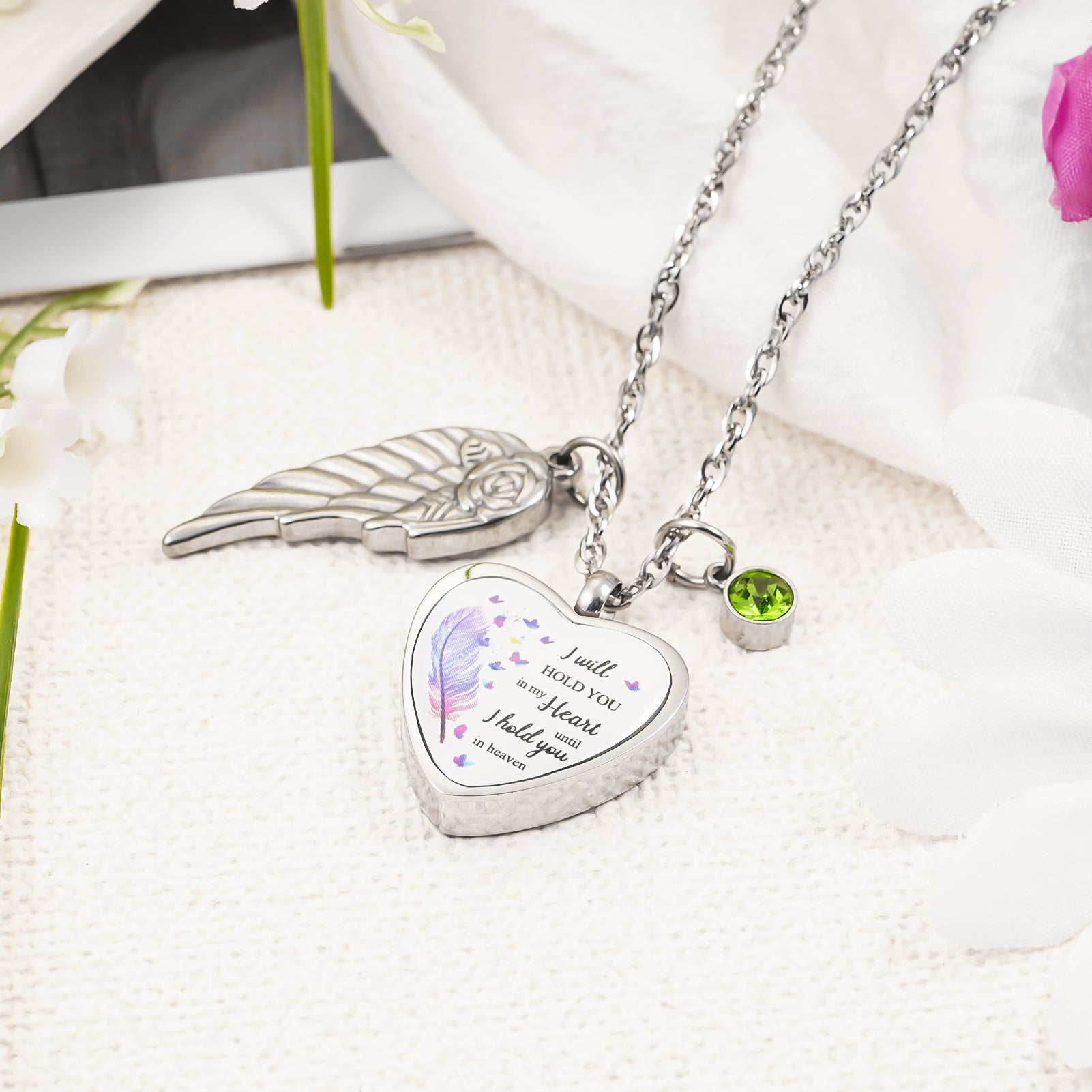Personalized CREMATION URN HEART Necklace for Ashes