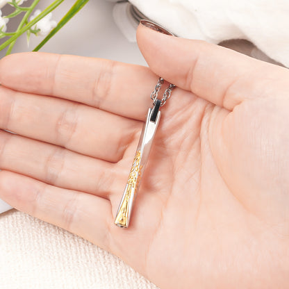 Memorial necklace for human ashes