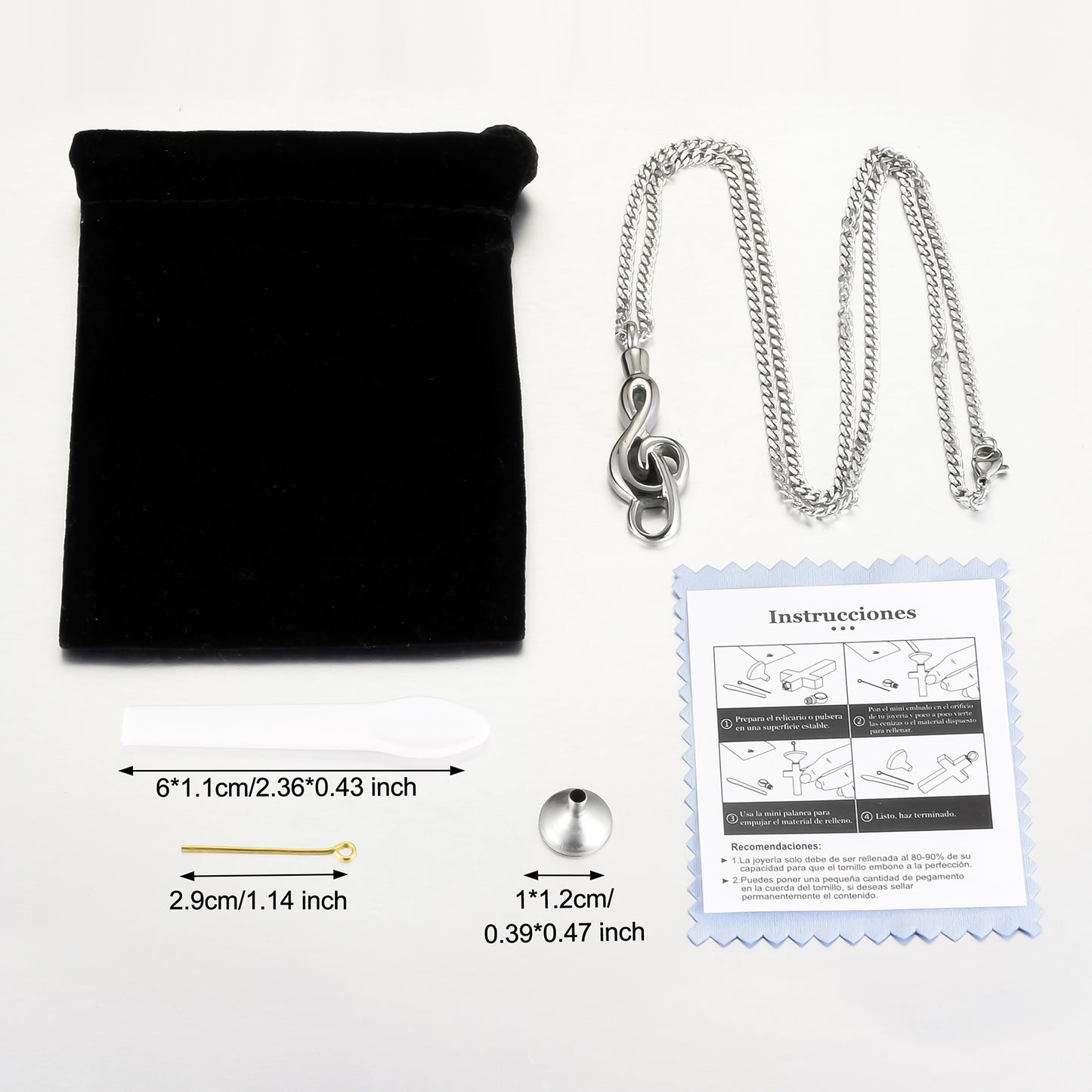 Music Note Urn Necklace