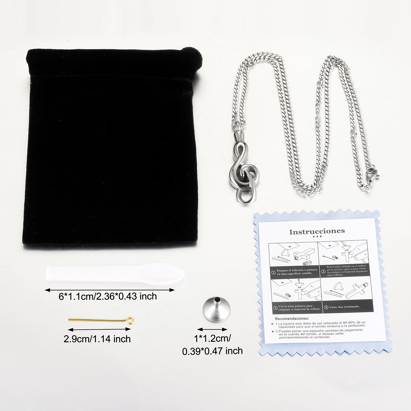 Music Note Urn Necklace