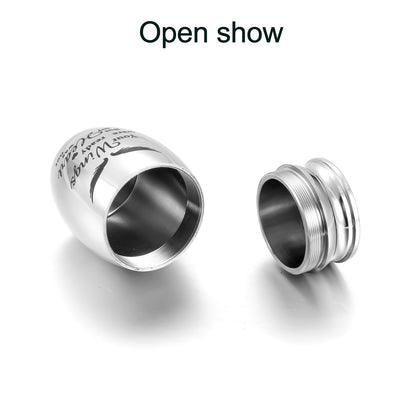 Stainless Steel Mini Keepsake Urn -Your Wings Were Ready, But My Heart Was Not