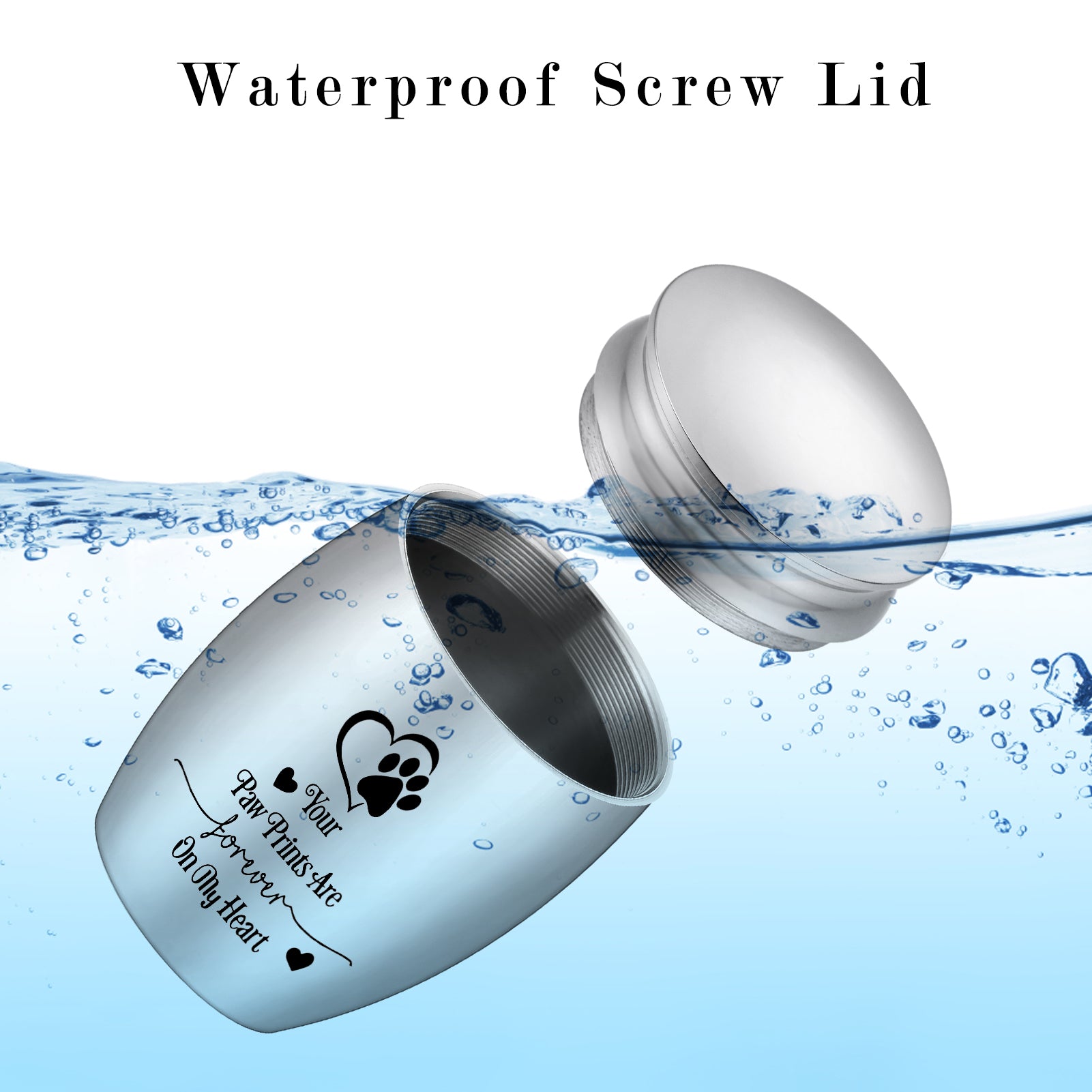 Memorial Urn for Beloved Pets: ‘Your Paw Prints Are Forever On My Heart’