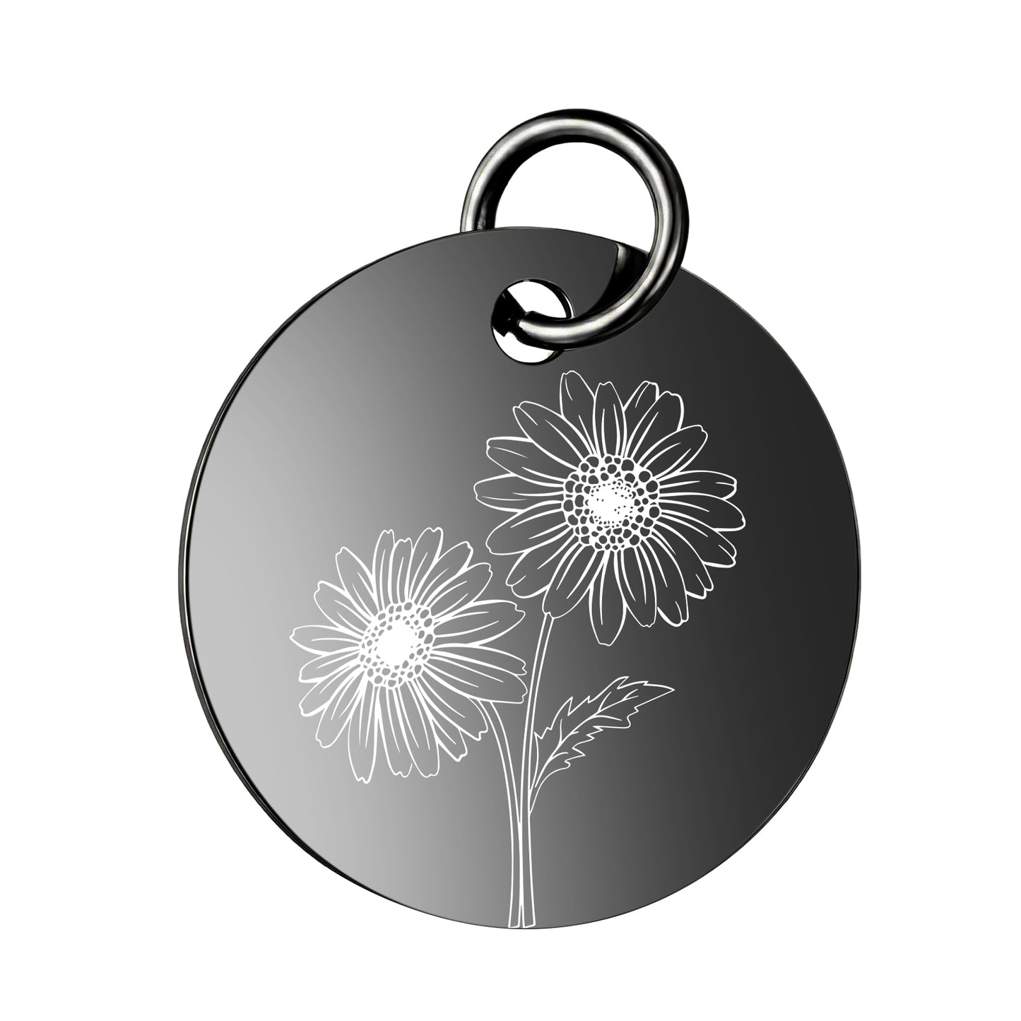 PJ Birth Flower -Black Round