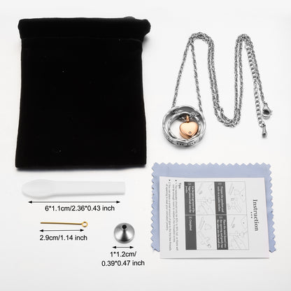 Heart Cremation Pendant Necklace