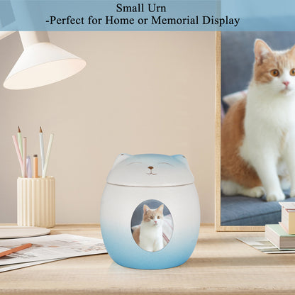 Smiley Shaped Pet Urn for Cat or Dog Memorial Keepsake