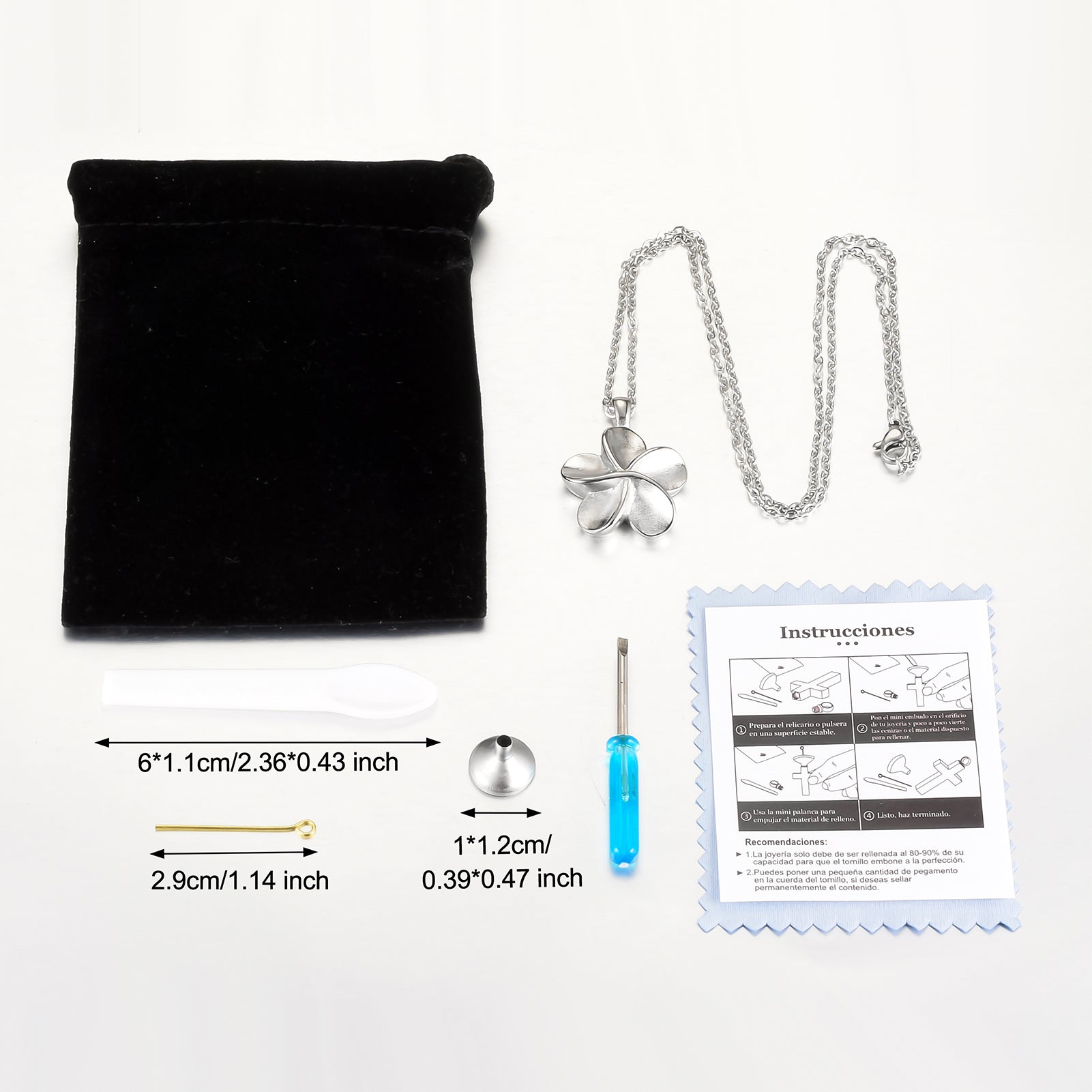 Flower Cremation Necklace Jewelry for Ashes