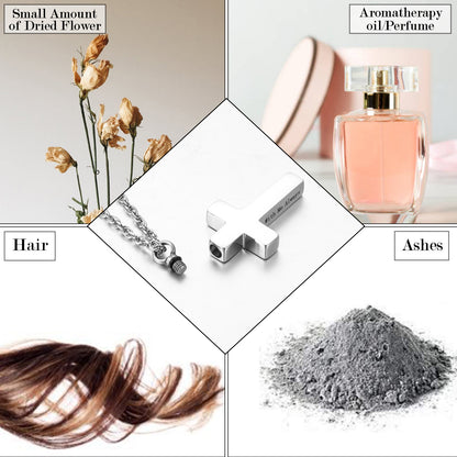 Cross Memorial Necklace: Wearable Urn for Treasured Memories