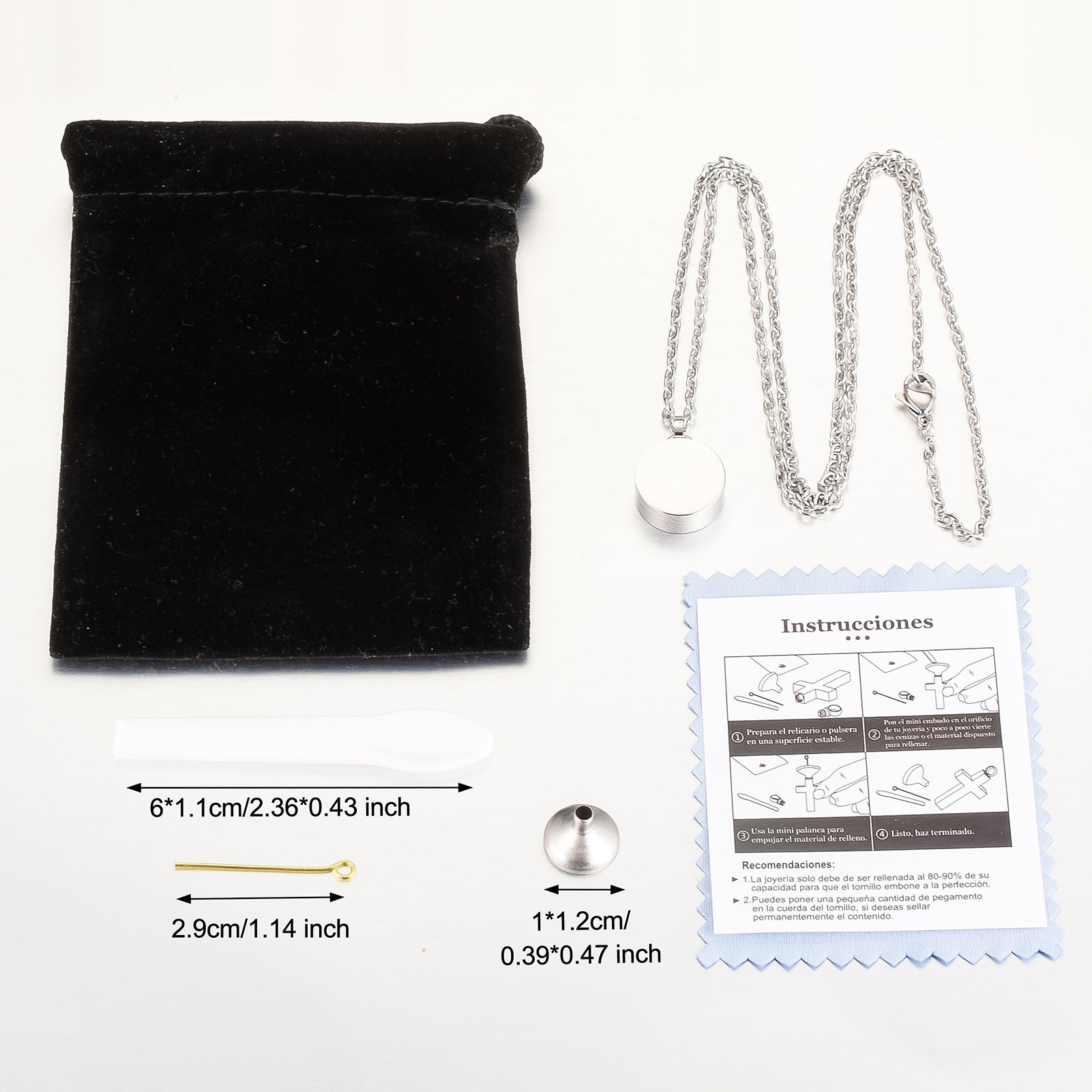 Circle Cremation Necklace Ashes Locket