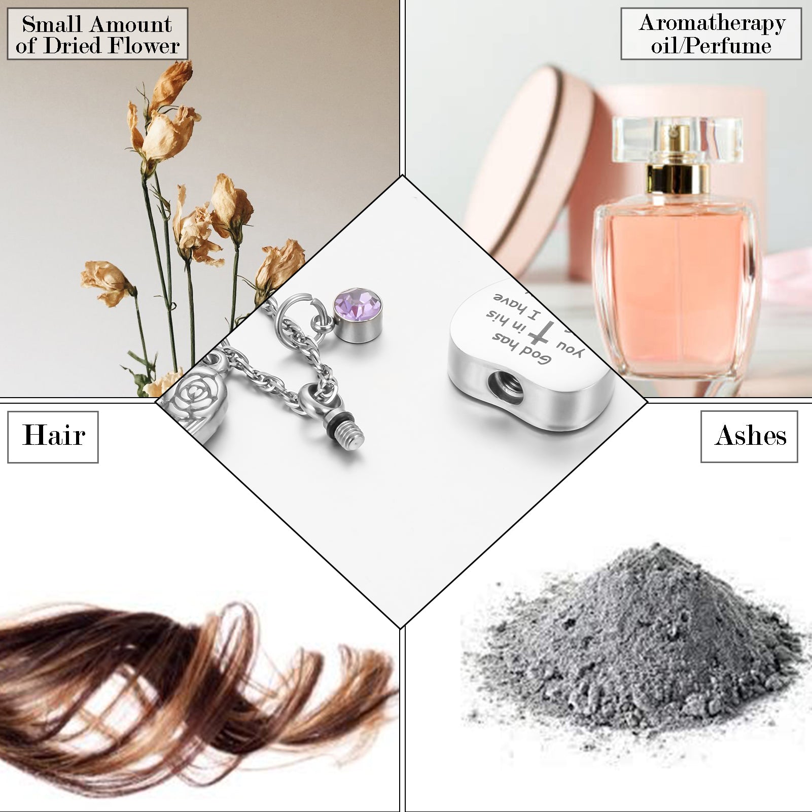 Elegant Remembrance Necklace: Wing, Crystal & Engraved Heart Design