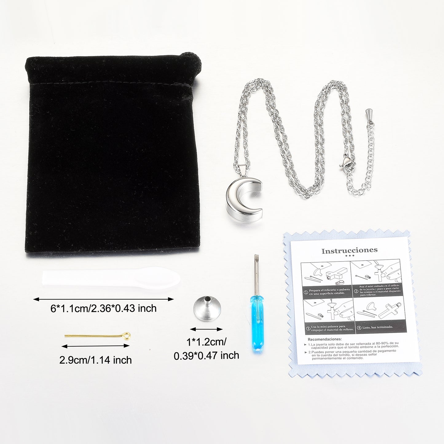 Moon Cremation Jewelry Memorial Keepsake