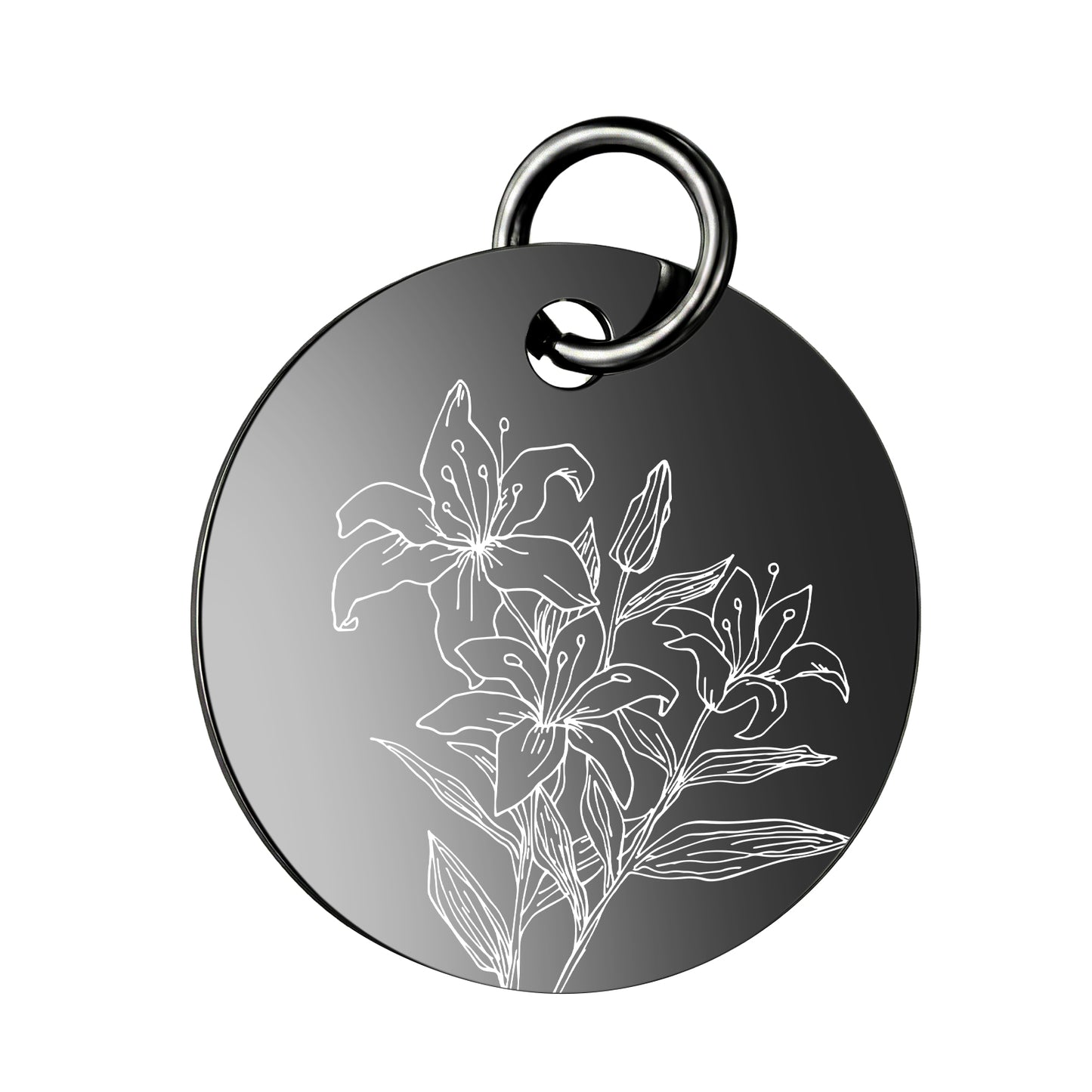 PJ Birth Flower -Black Round