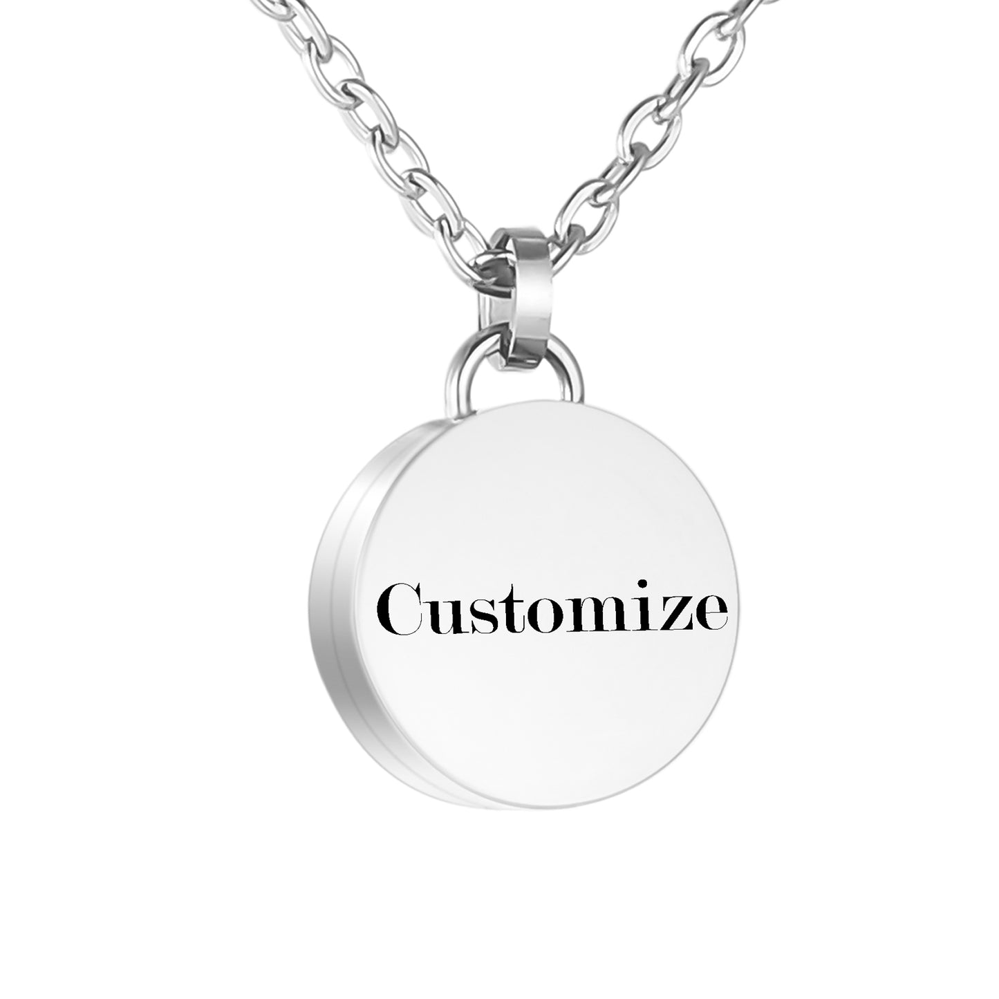 Circle Cremation Necklace Ashes Locket