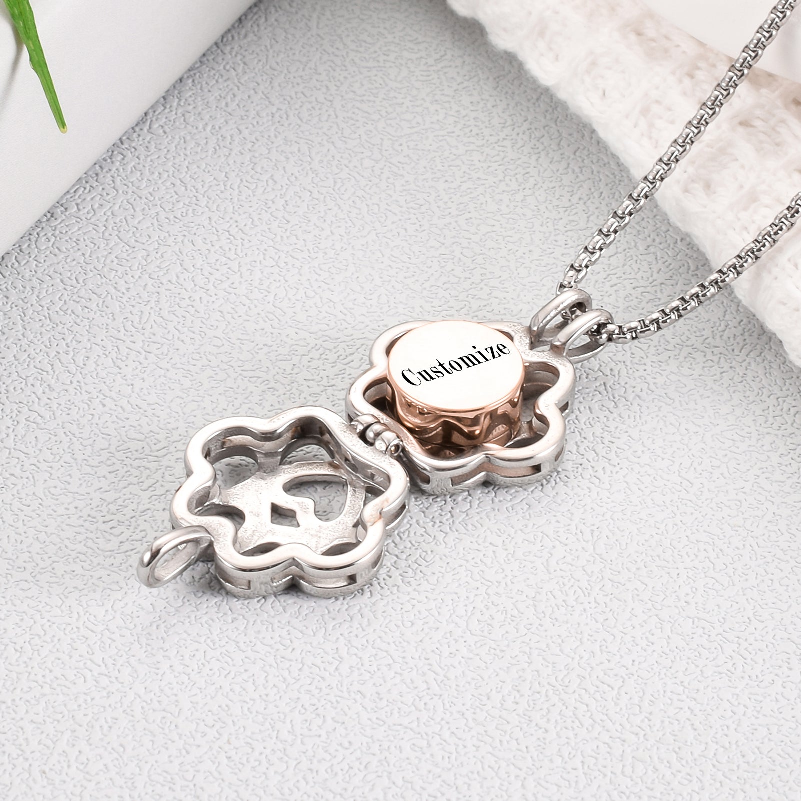 Rose Gold Eternity Paw Cremation Jewelry