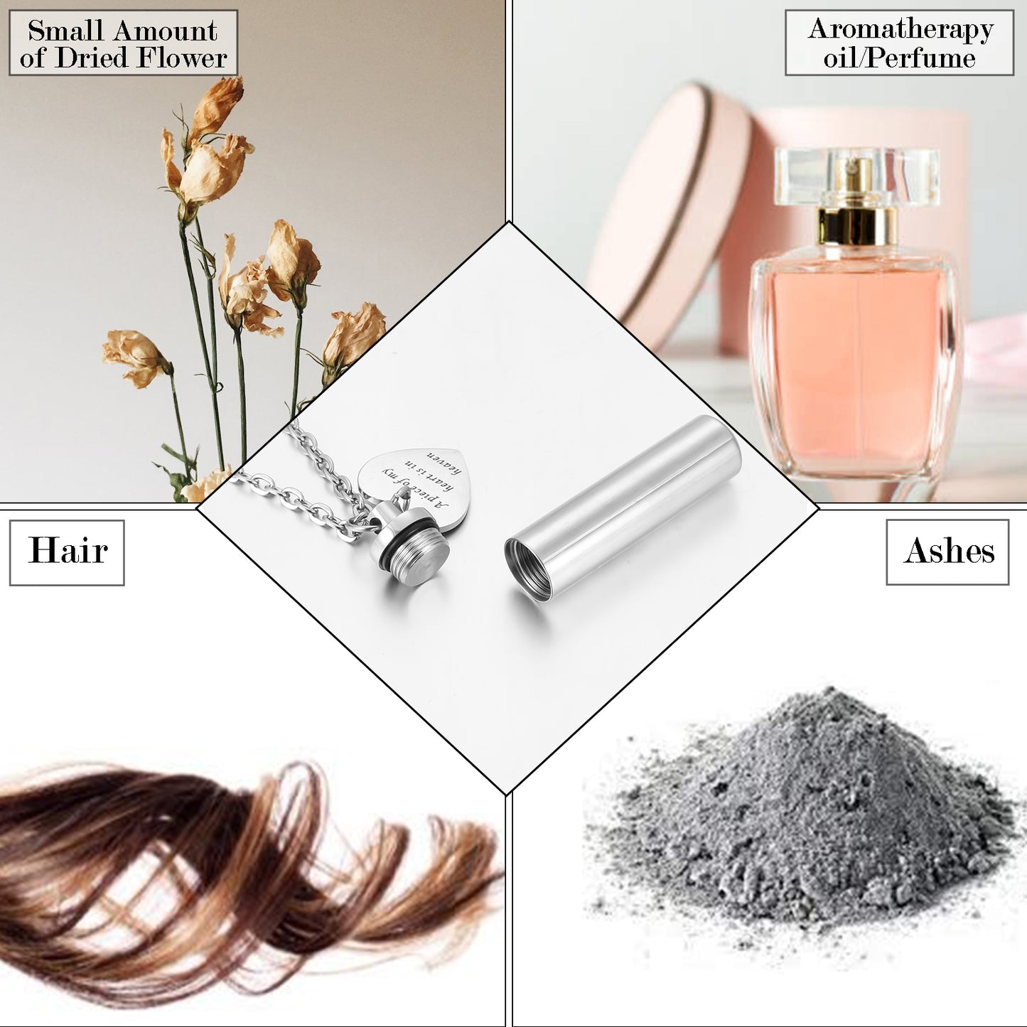 Cylindrical Memorial Necklace