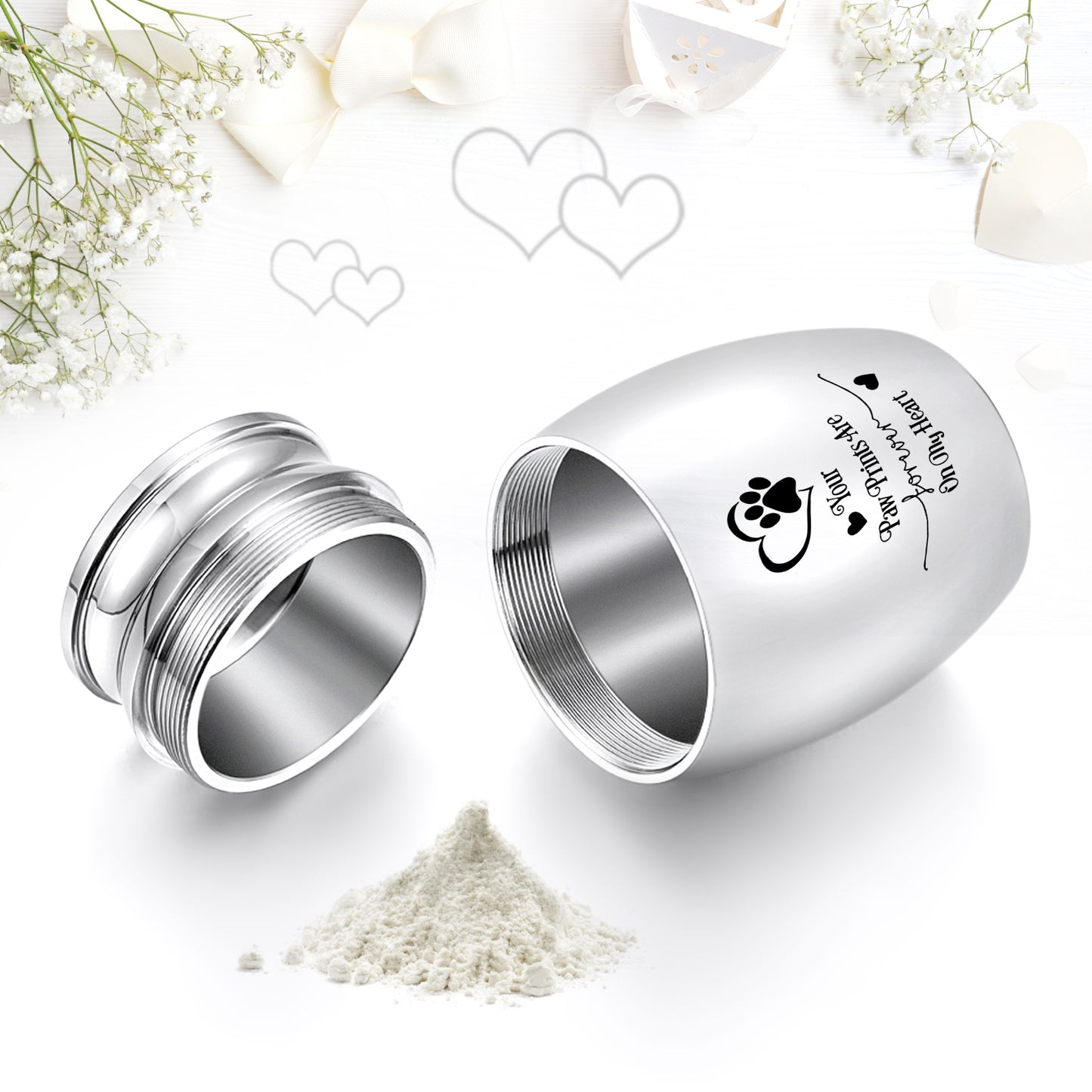 Memorial Urn for Beloved Pets: ‘Your Paw Prints Are Forever On My Heart’