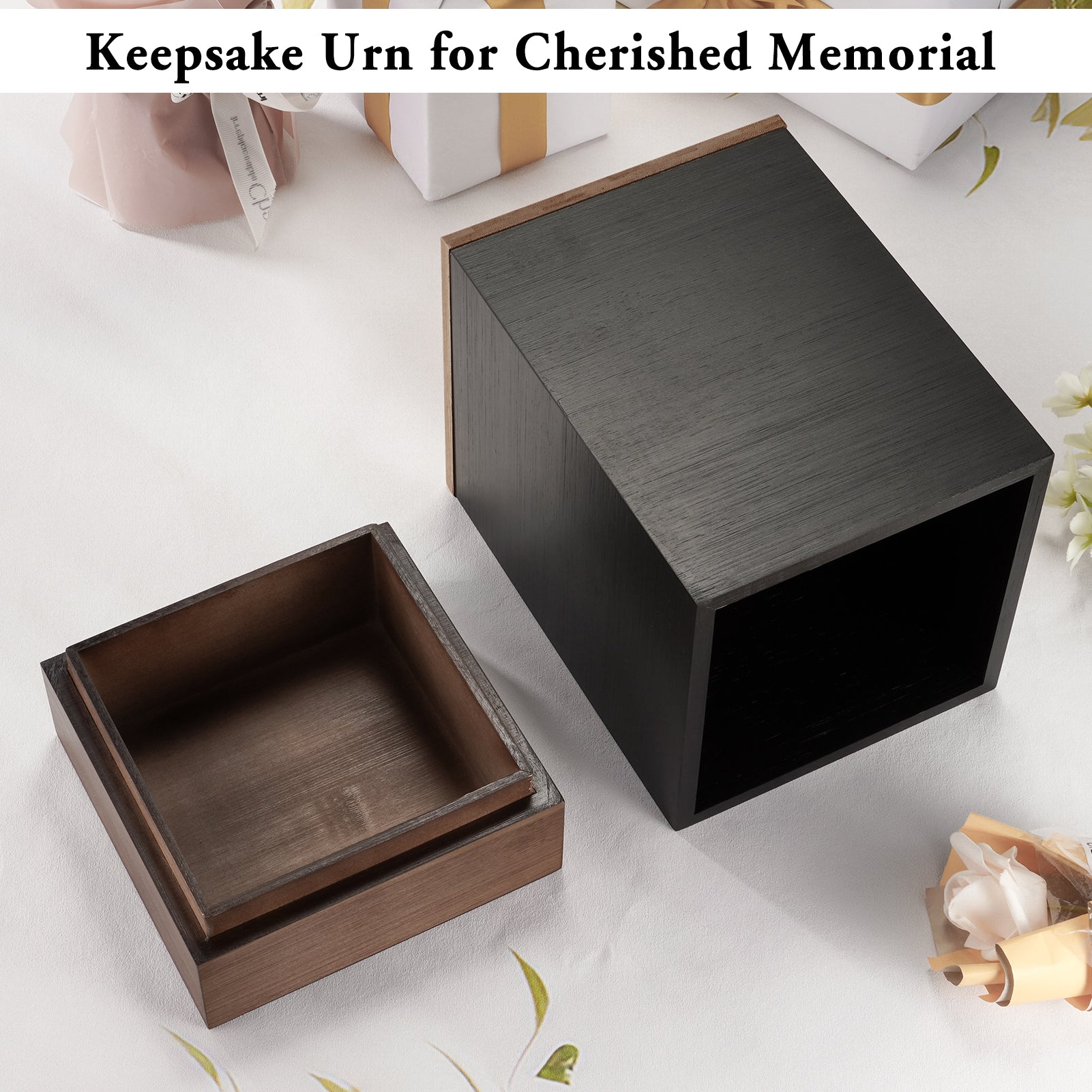 Large Cremation Wood Urn for Ashes