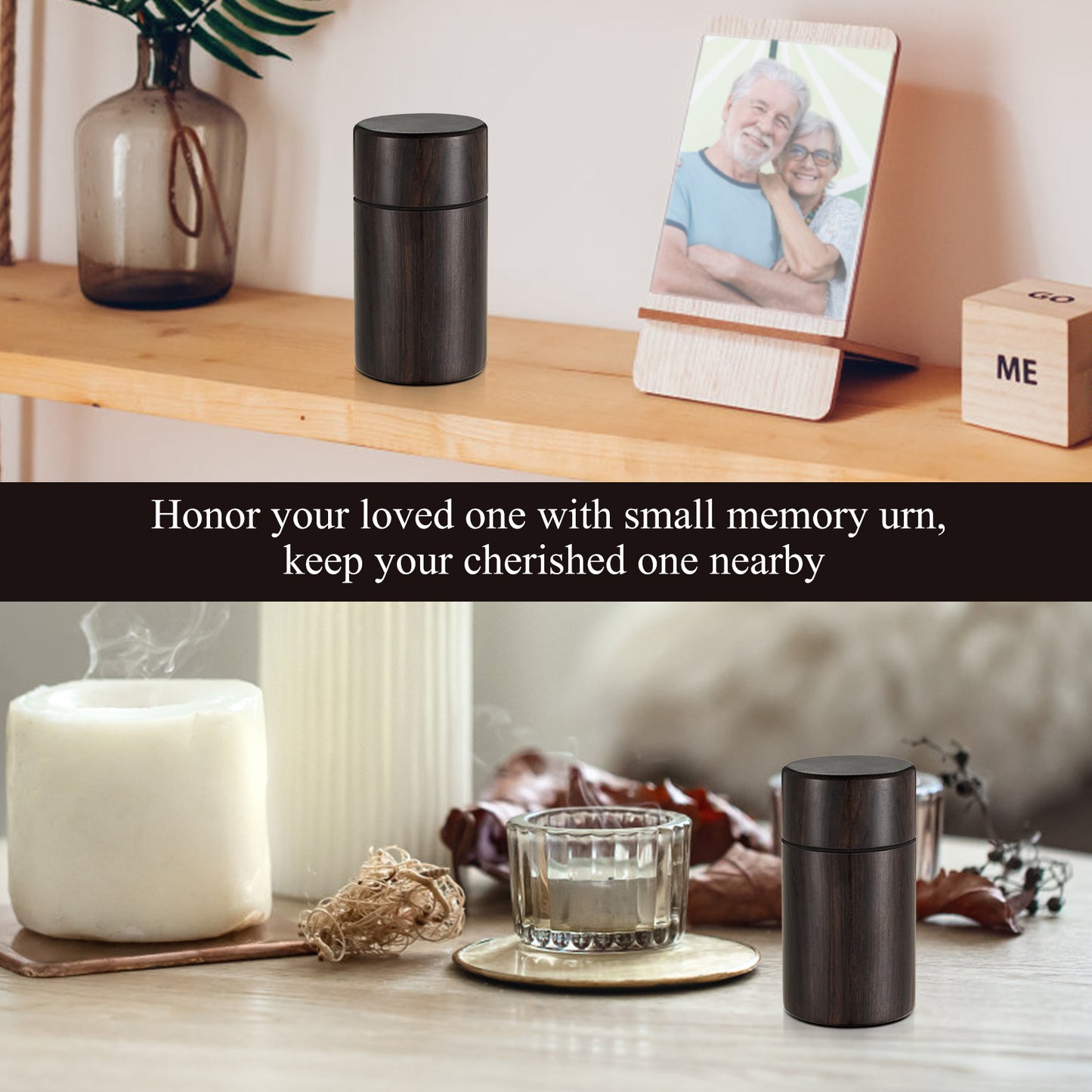 Small Wood Urn for Human Ashes