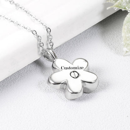 Flower Cremation Necklace Jewelry for Ashes