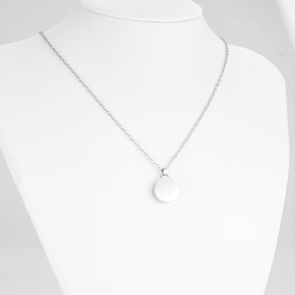 Circle Cremation Necklace Ashes Locket