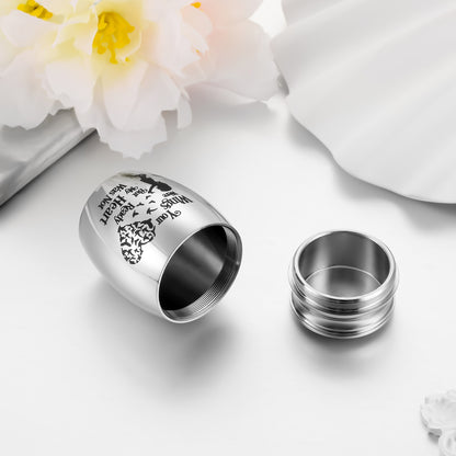 Sentimental Memorial Urn: Girl & Bird-Heart Design