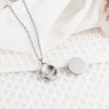 Circle Cremation Necklace Ashes Locket