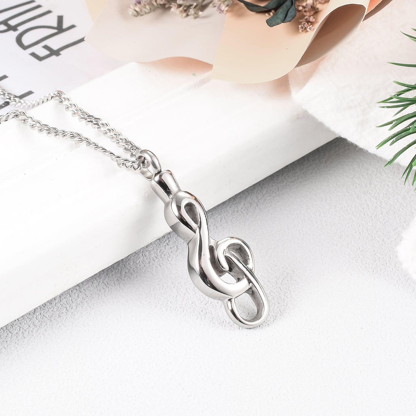 Music Note Urn Necklace