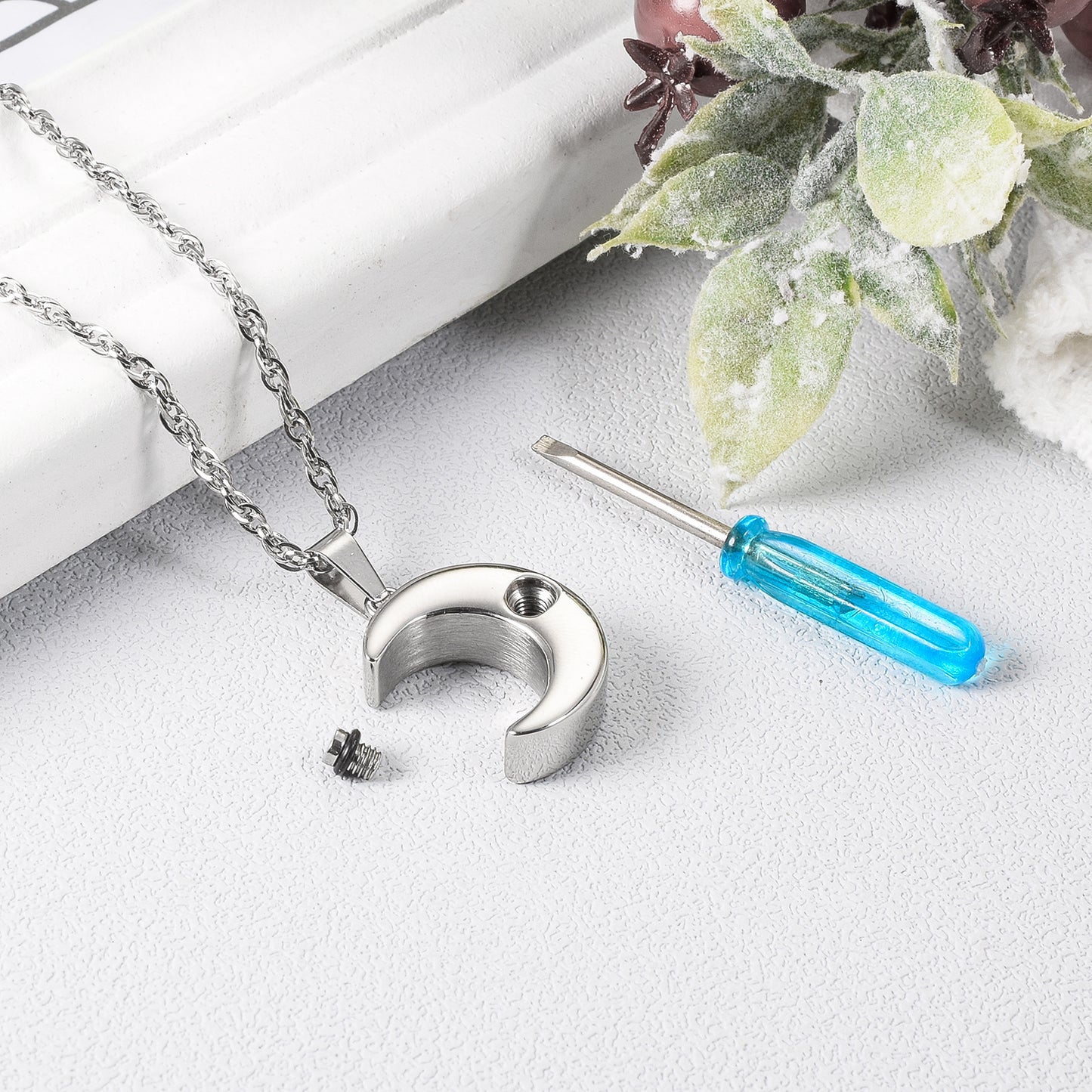 Moon Cremation Jewelry Memorial Keepsake