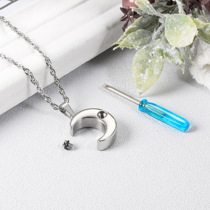 Moon Cremation Jewelry Memorial Keepsake