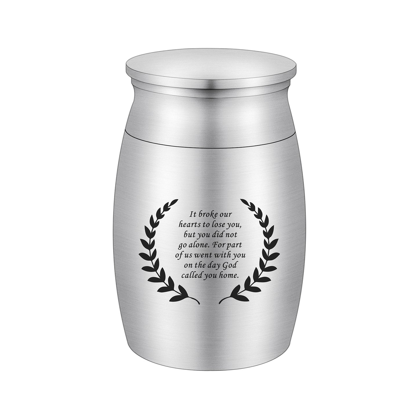Aluminum Memorial Urns with Engraved Laurel Wreath & Poem