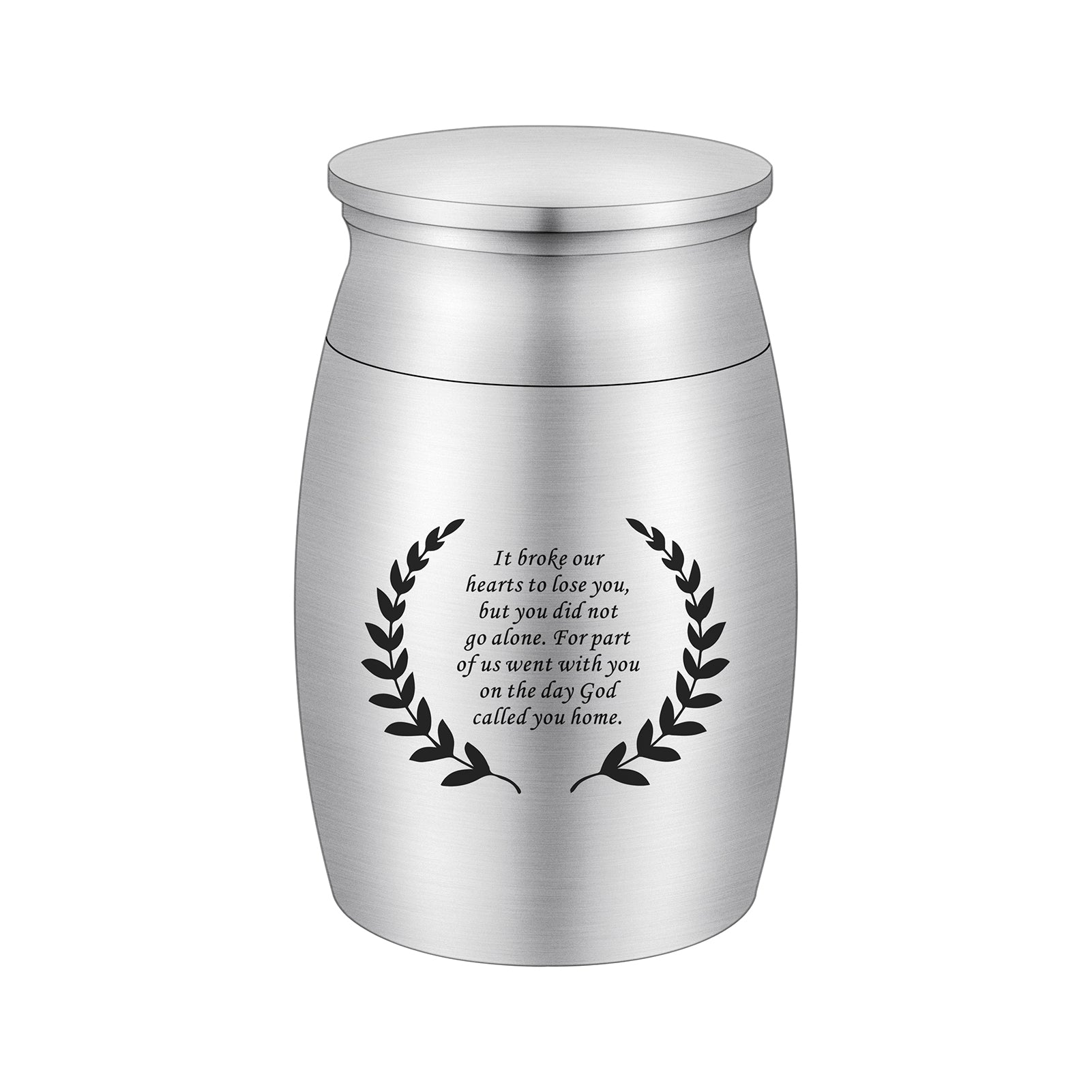 Aluminum Memorial Urns with Engraved Laurel Wreath & Poem