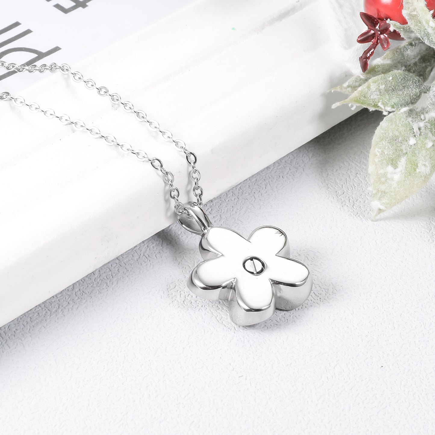Flower Cremation Necklace Jewelry for Ashes