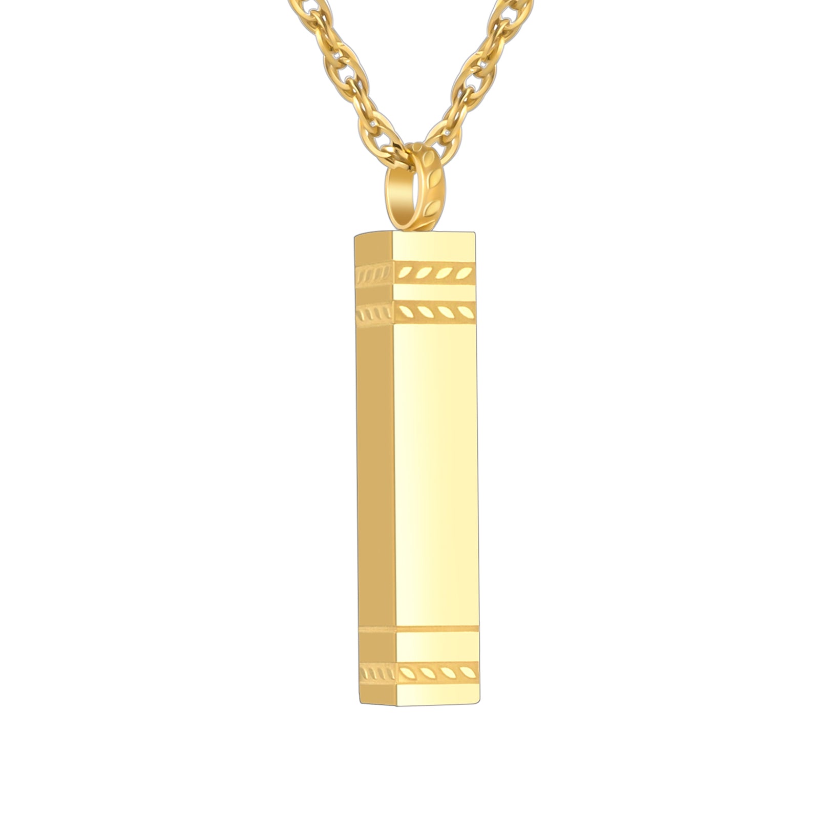 Rectangular Bar Cremation Necklace