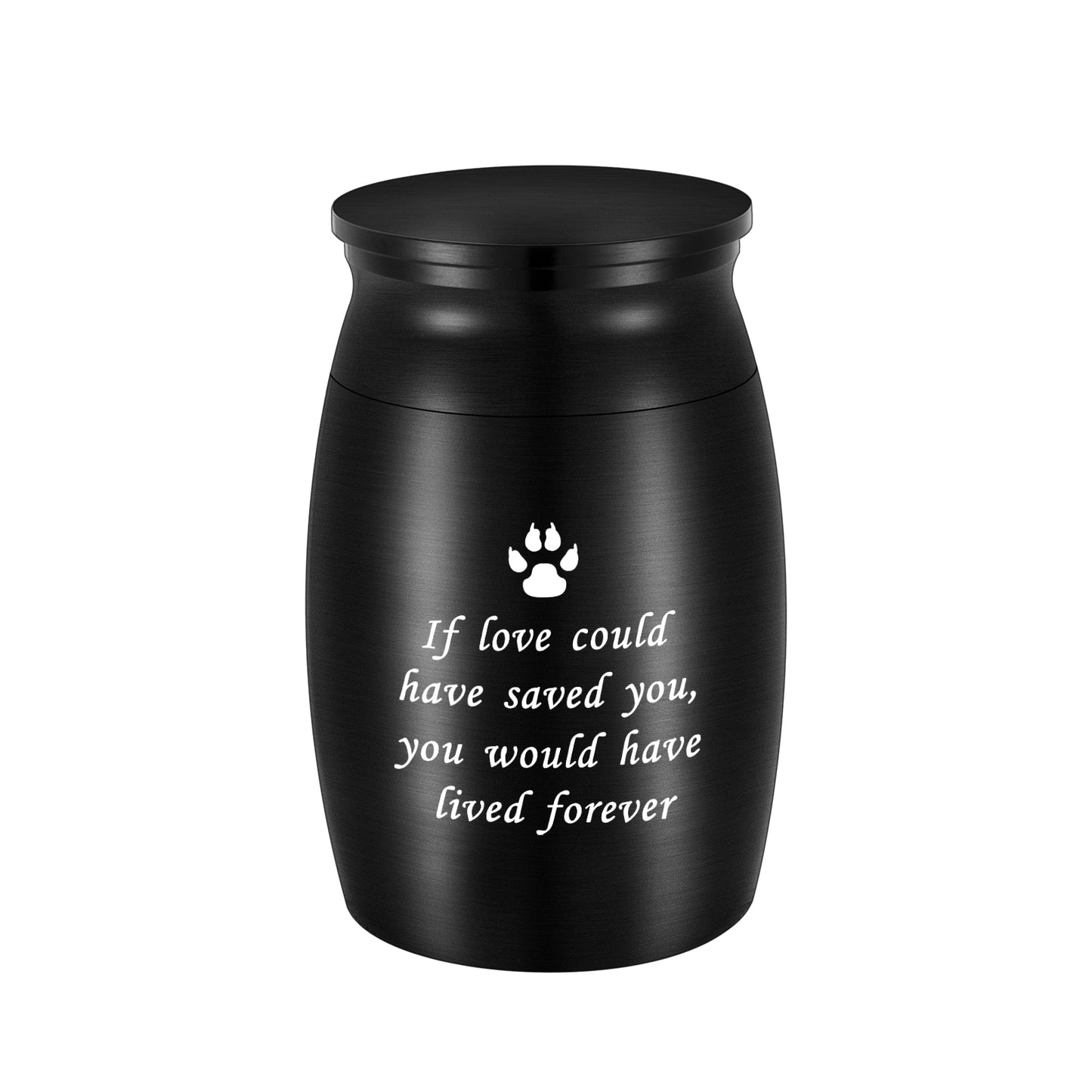 Aluminum Pet Memorial Urns with 'If Love Could Have Saved You' Engraving