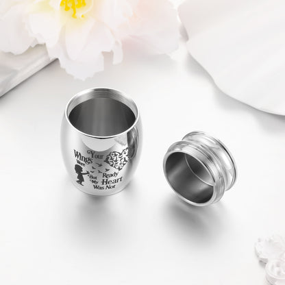 Sentimental Memorial Urn: Girl & Bird-Heart Design