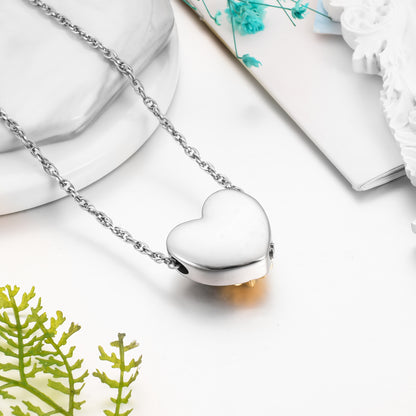 Heart Cremation Pendant Jewelry with Sunflower