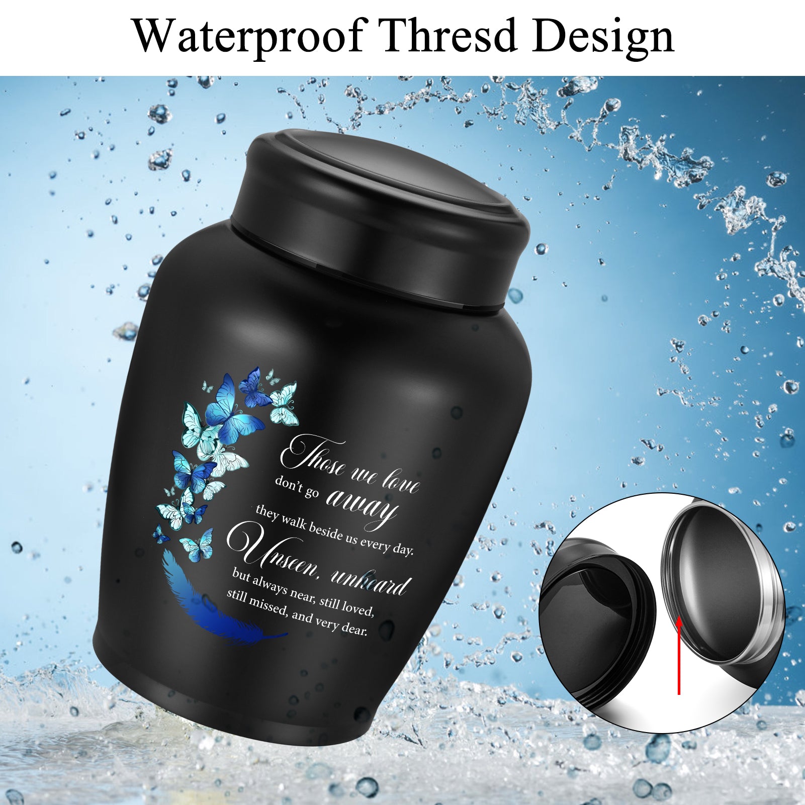 Stainless Steel Large Urn for Human Ashes