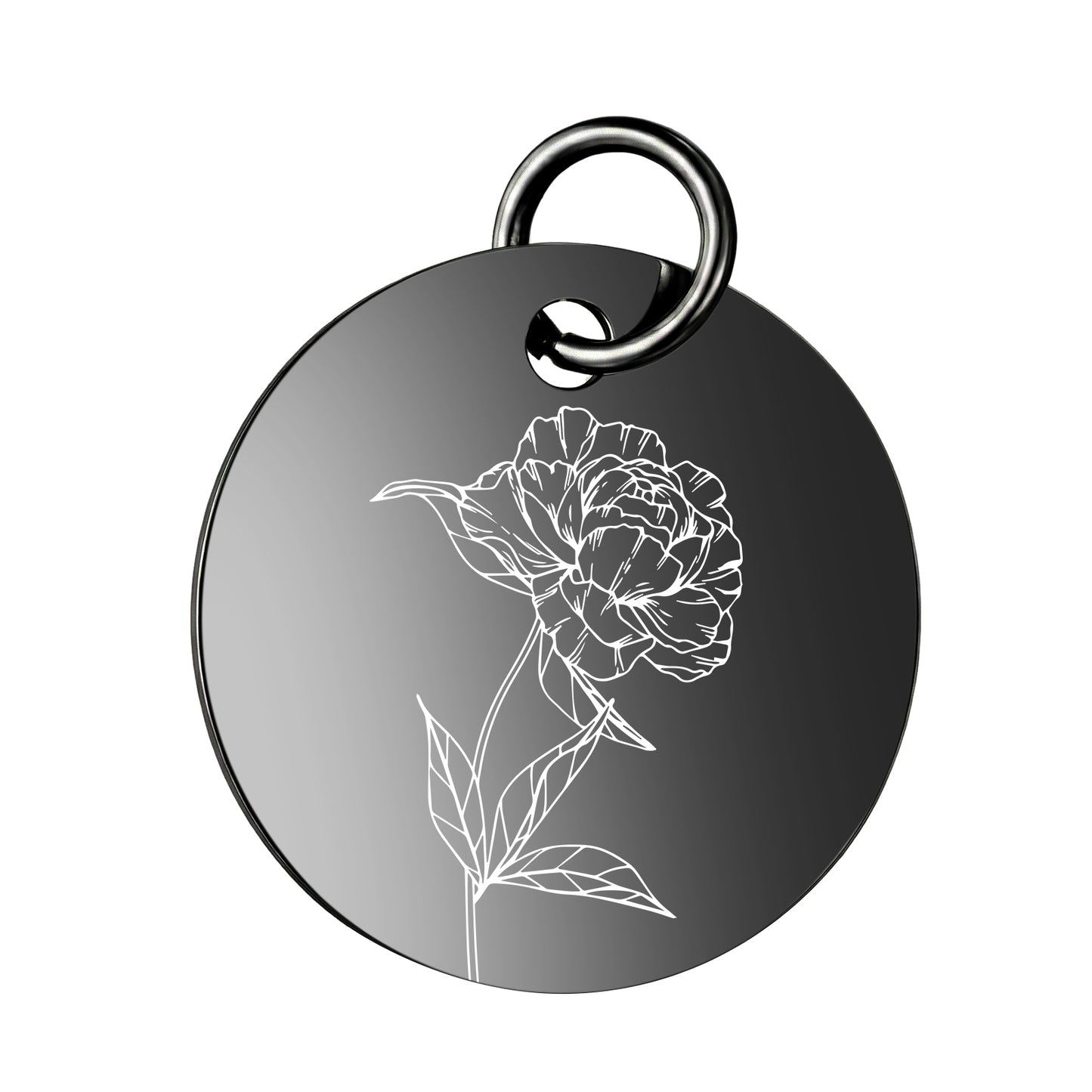 PJ Birth Flower -Black Round