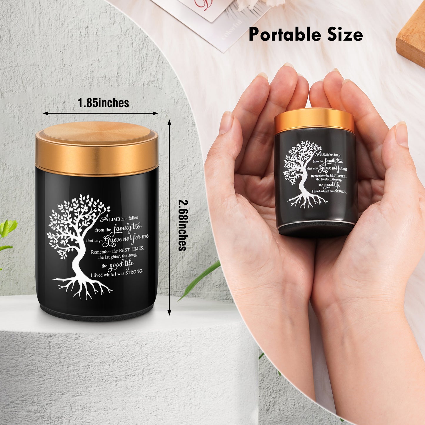 2.68 Inches Small Ceramic Cremation Urns for Human Ashes